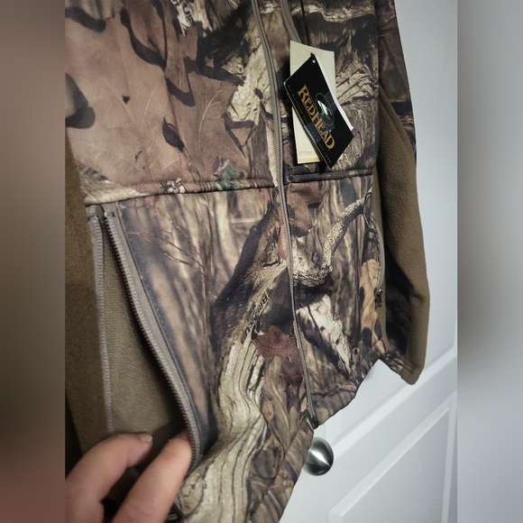 NWT Men's Readhead Mossly Oak Camouflage Windproof Zip Up Sweater Jacket - Picture 5 of 8